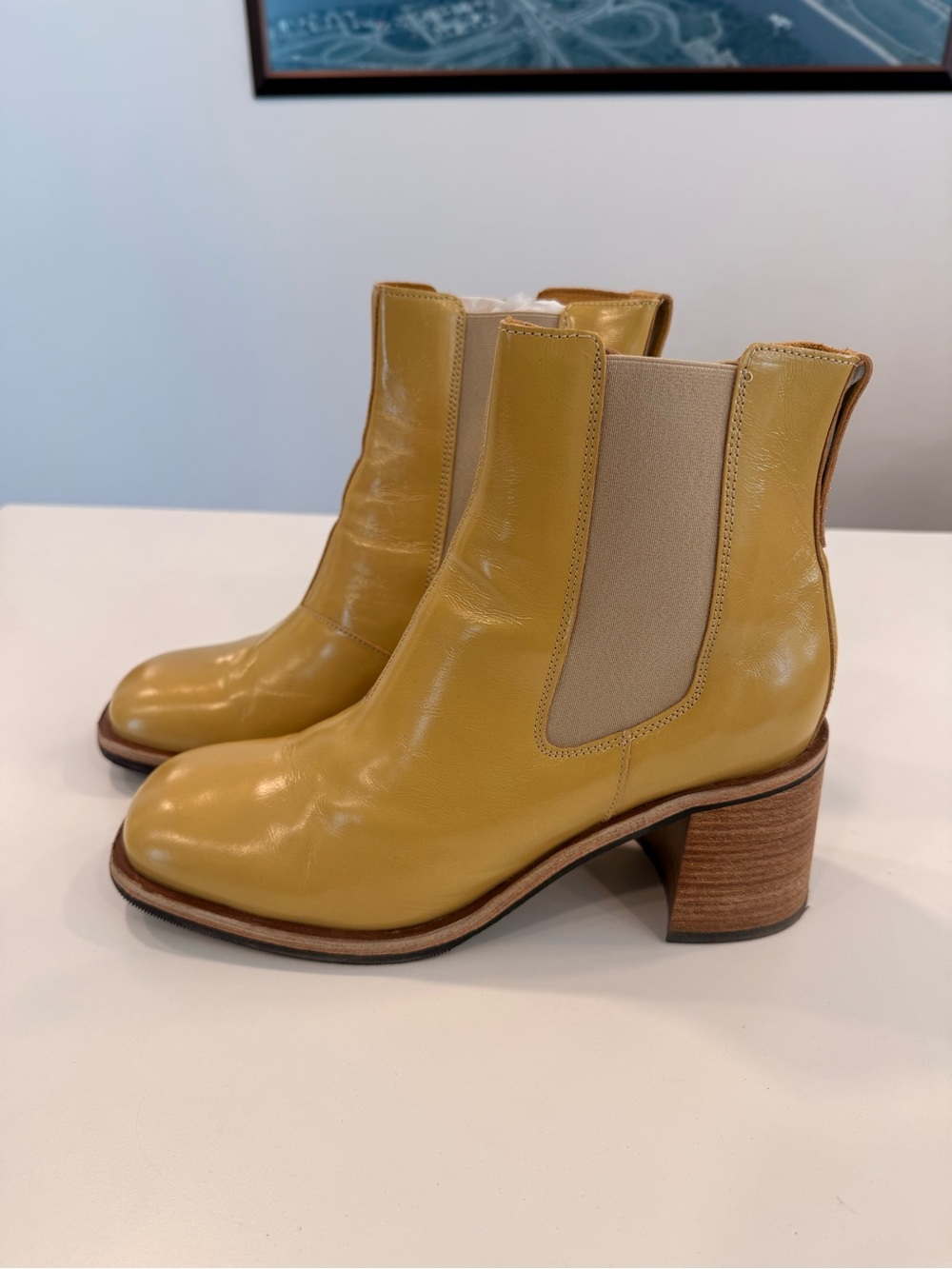 Our Legacy Tahini Yellow Low Shaft Boot